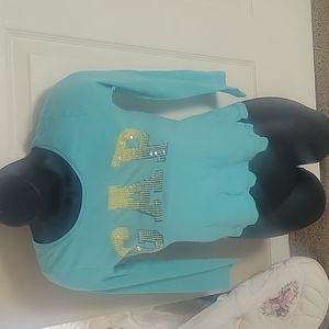 Gap kids turquoise long sleeve shirt